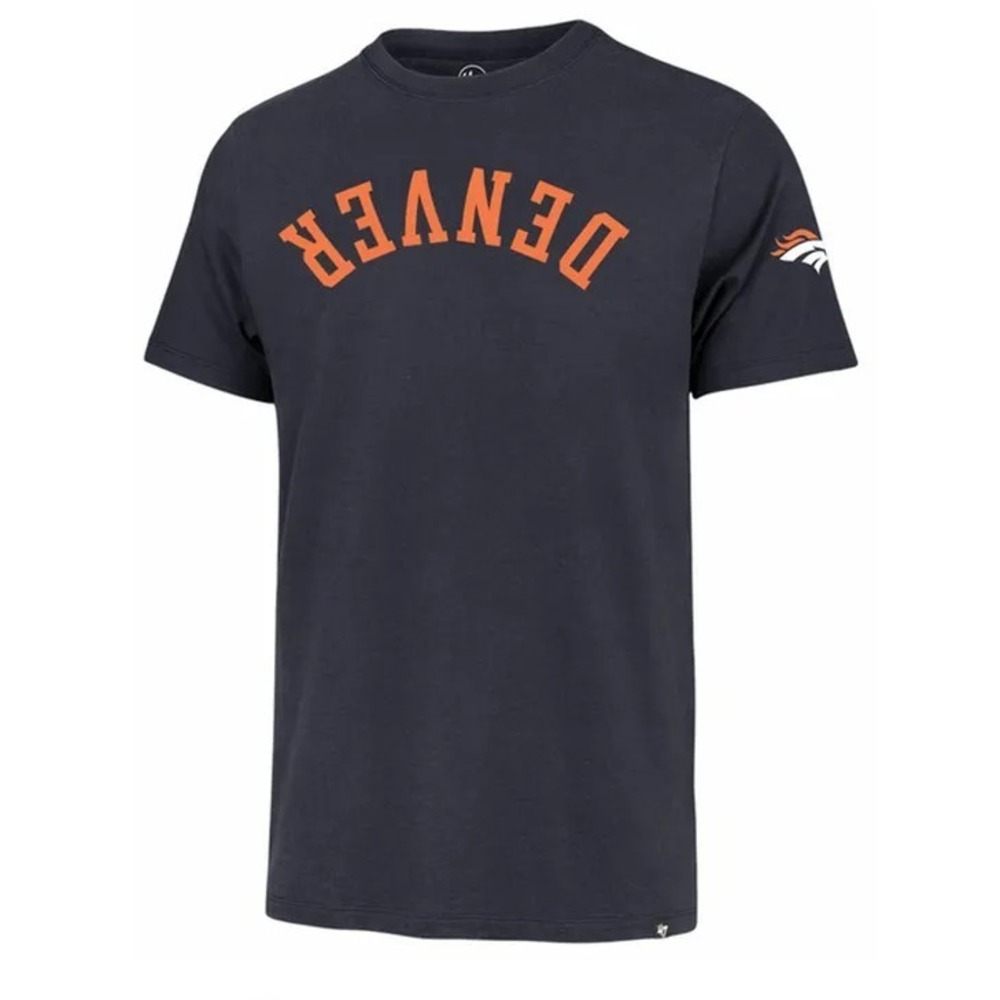 '47® (Men's MEDIUM) Denver Broncos Upside-Down Two-Peat Franklin™ Tee, Navy